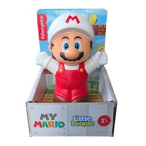 Fisher Price Little People My Mario Super Fire Variant Red White Super Mario New